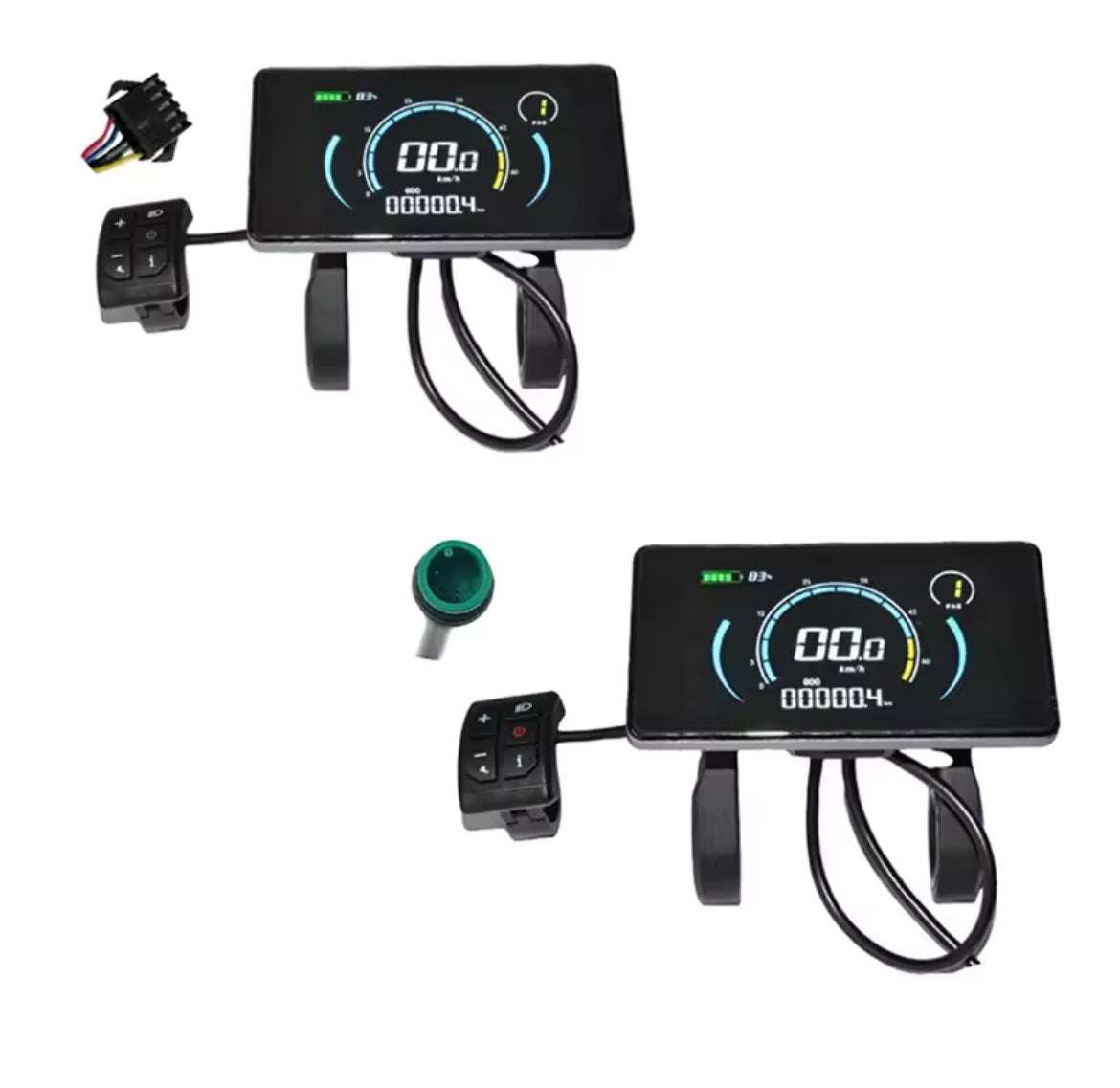 Elektrische Fiets Kleurrijke 808 Lcd Display Meter 24V-72V Aansluiting Plug Ebike Intelligent Disp